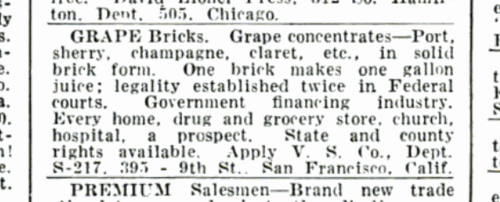 Grape brick ad